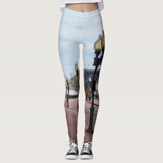 Eads Bridge langs Lucas Ave Leggings (Voorkant)