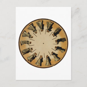 Eadweard Muybridge Couple Waltzing Phenakistoscope Briefkaart