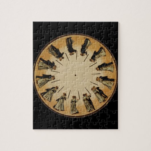 Eadweard Muybridge Couple Waltzing Phenakistoscope Legpuzzel (Verticaal)