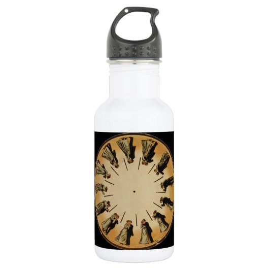 Eadweard Muybridge Couple Waltzing Phenakistoscope Waterfles (Voorkant)