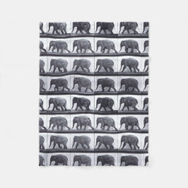 EADWEARD MUYBRIDGE:Elephant Waling Fleecy Blanket Fleece Deken