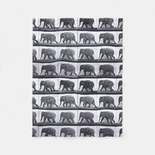 EADWEARD MUYBRIDGE:Elephant Waling Fleecy Blanket Fleece Deken
