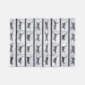 EADWEARD MUYBRIDGE: Kat Walking - Fleecy Blanket Fleece Deken (Voorkant (Horizontaal))