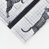 EADWEARD MUYBRIDGE: Kat Walking - Fleecy Blanket Fleece Deken (Hoek)