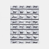 EADWEARD MUYBRIDGE: Kat Walking - Fleecy Blanket Fleece Deken (Voorkant)