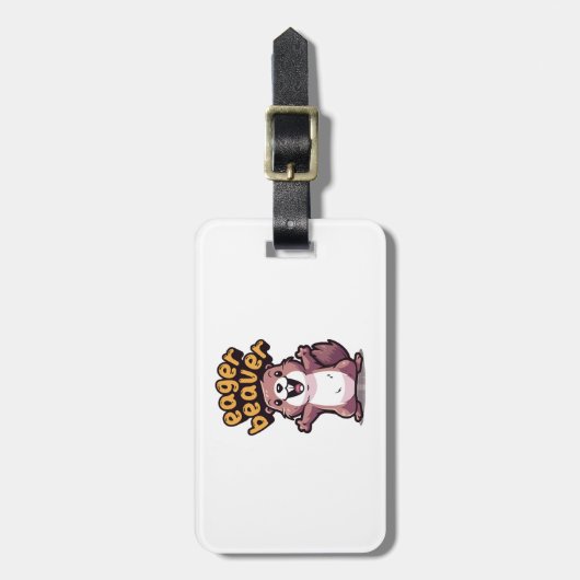 Eager Beaver Bagagelabel (Voorkant verticaal)