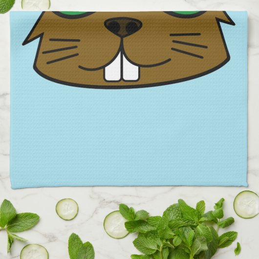 Eager Beaver Theedoek (Gevouwen)