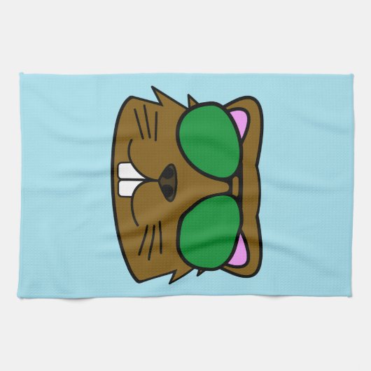 Eager Beaver Theedoek (Horizontaal)