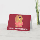 Eager Beaver Valentijn Feestdagen Kaart (Voorkant)