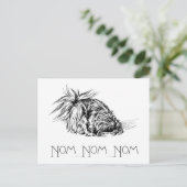 Eager Eater Peke Briefkaart (Staand voorkant)