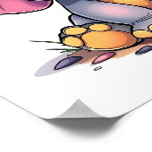 Eager Elephant  | Cute Cartoon Kid's Nursery Art Poster (Hoek)