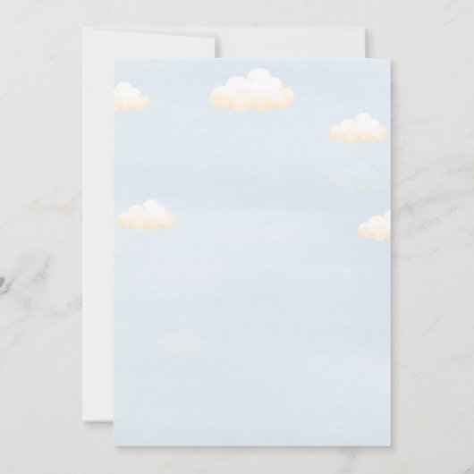 Eagerly Awaiting Baby Boy Bear Shower Bedankkaart (Achterkant)