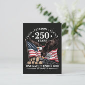 Eagle 250ste verjaardag VS Briefkaart (Staand voorkant)