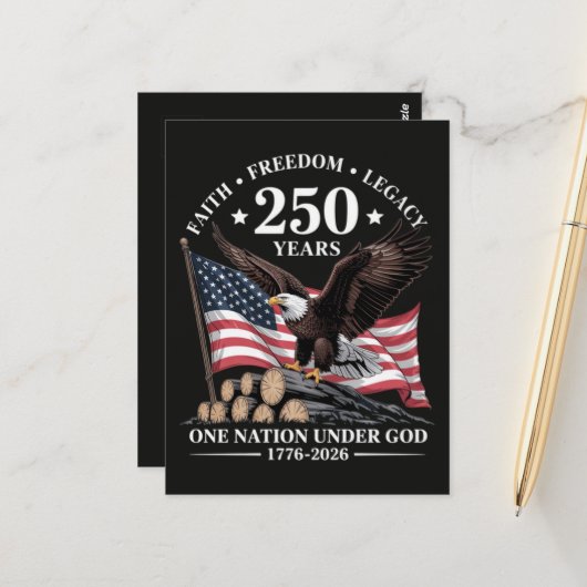 Eagle 250ste verjaardag VS Briefkaart (Voorkant / Achterkant in situ)