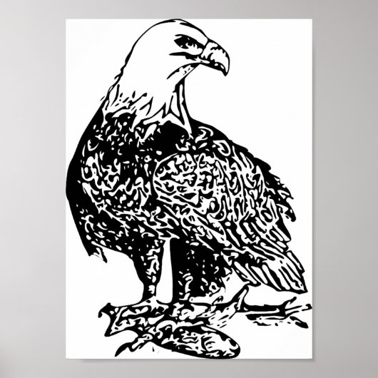 Eagle 2 Print, waardevol Poster papier (mat) (Voorkant)