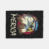 Eagle 4 juli Amerikaans Fleece Deken (Voorkant (Horizontaal))