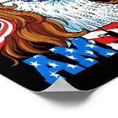 Eagle 4 juli Mullet Amerikaanse vlag USA Patriot Poster (Hoek)