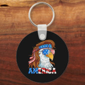 Eagle 4 juli Mullet Amerikaanse vlag USA Patriot Sleutelhanger (Voorkant)
