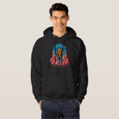 Eagle 4th of July American Flag Patriotic Freedom  Hoodie (Voorkant volledig)