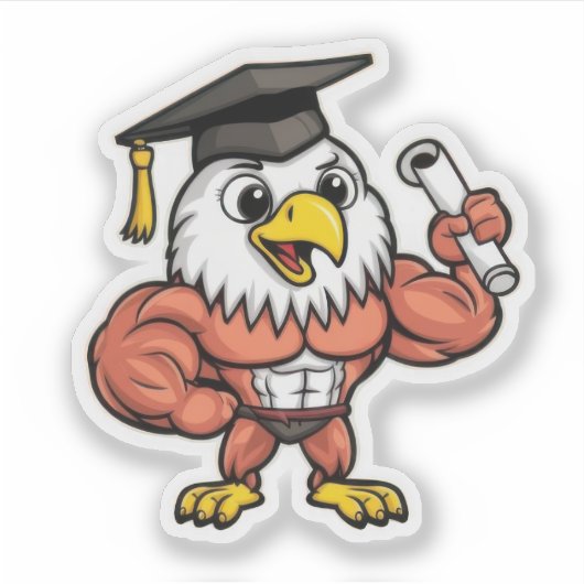 Eagle-Afstuderen Sticker (Voorkant)