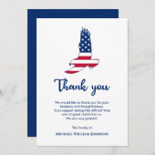 Eagle American Flag Army Veteran Bedankkaart (Voorkant / Achterkant)