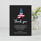 Eagle American Flag Army Veteran Funeral Bedankkaart (Staand voorkant)
