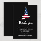 Eagle American Flag Army Veteran Funeral Bedankkaart (Voorkant / Achterkant)