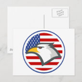 Eagle American Flag Briefkaart (Voorkant / Achterkant)