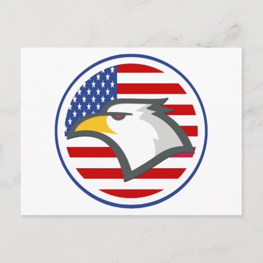 Eagle American Flag Briefkaart (Voorkant)