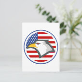 Eagle American Flag Briefkaart (Staand voorkant)