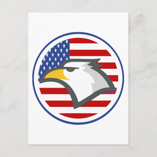Eagle American Flag Briefkaart (Voorkant)