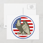 Eagle American Flag Briefkaart (Voorkant / Achterkant)
