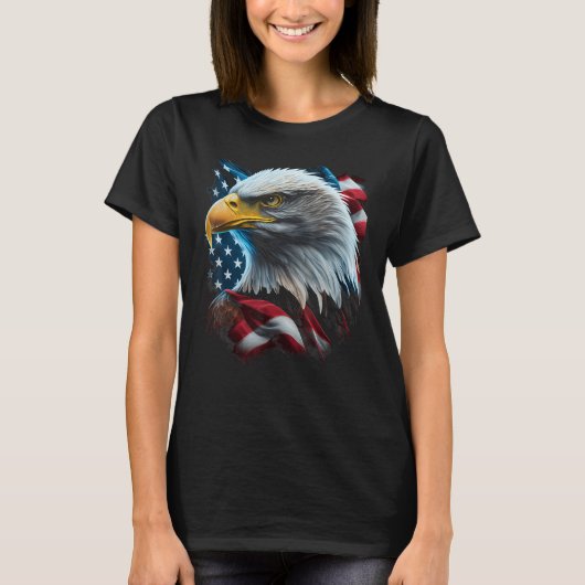 Eagle American Flag Graphic for Men Women Boys Gir T-shirt (Voorkant)