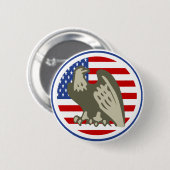 Eagle American Flag Ronde Button 5,7 Cm (Voorkant /achterkant)