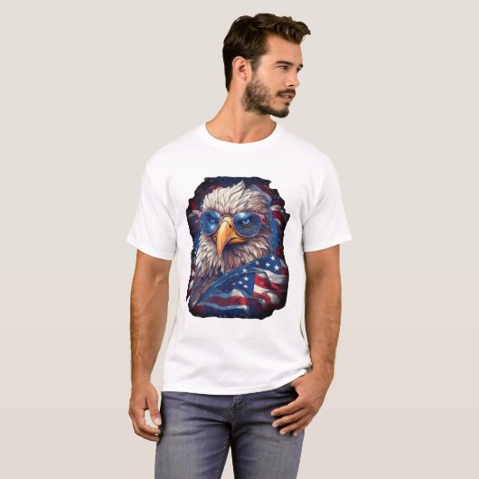 Eagle American Flag T-shirt (Voorkant volledig)