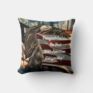 Eagle American Flag USA Citiship  Kussen