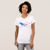 *~* Eagle American Flag USA Red White Blue T-shirt (Voorkant volledig)