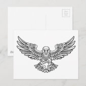 Eagle American Football Sports Mascot Briefkaart (Voorkant / Achterkant)