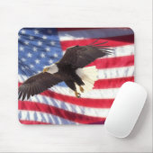 Eagle & Amerikaanse vlag Muismat (Met muis)