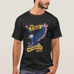 Eagle Amerikaanse Vlag Vleugels 4th Juli Mannen Vr T-shirt