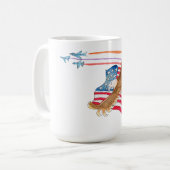 Eagle and American Flag Koffiemok (Voorkant links)