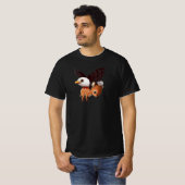 Eagle and Fawn Whimsical Wildlife Art Print T-shirt (Voorkant volledig)