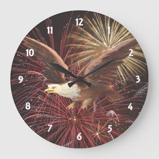 Eagle and Fireworks Clock Grote Klok (Voorkant)