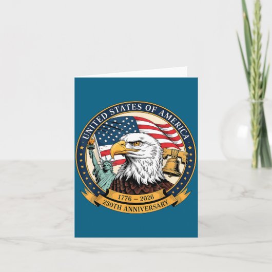 Eagle And Flag 1776-2026 250th Birthday America Kaart (Voorkant)