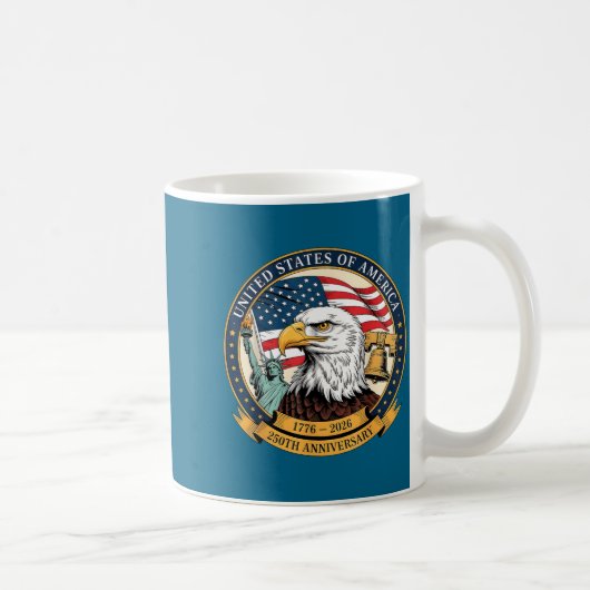 Eagle And Flag 1776-2026 250th Birthday America Koffiemok (Rechts)