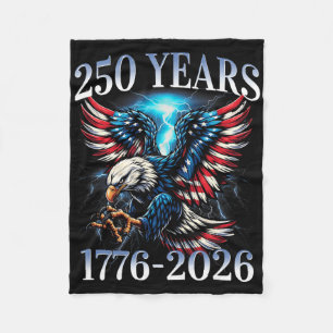 Eagle And Flag 250 Jaar 1776-2026 250ste Verjaarda Fleece Deken