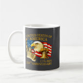 Eagle And Flag 250th Birthday America Since 1776  Koffiemok (Links)
