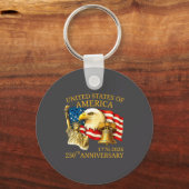 Eagle And Flag 250th Birthday America Since 1776  Sleutelhanger (Voorkant)