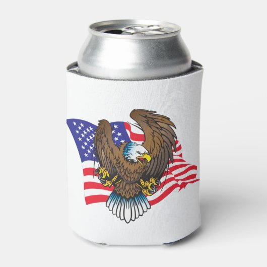 Eagle-and-Flag Blikjeskoeler (Blikje Voorkant)