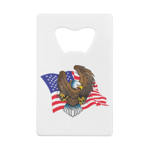 Eagle-and-Flag Creditkaart Flessenopener